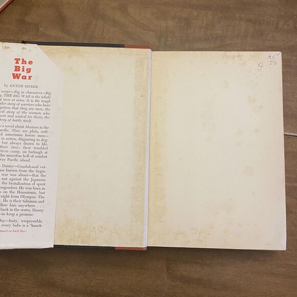 THE BIG WAR Myrer, Anton 1957 First Edition First Printing With DJ - Picture 2 of 9